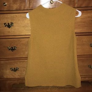 Mockneck sleeveless sweater tunic
